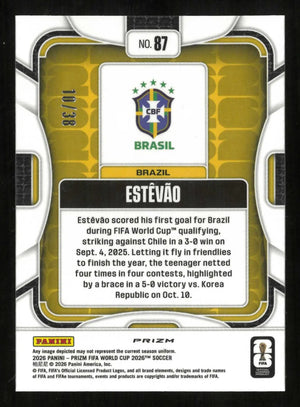 2026 Panini Prizm FIFA World Cup Estevao Choice Blue Prizm /38 