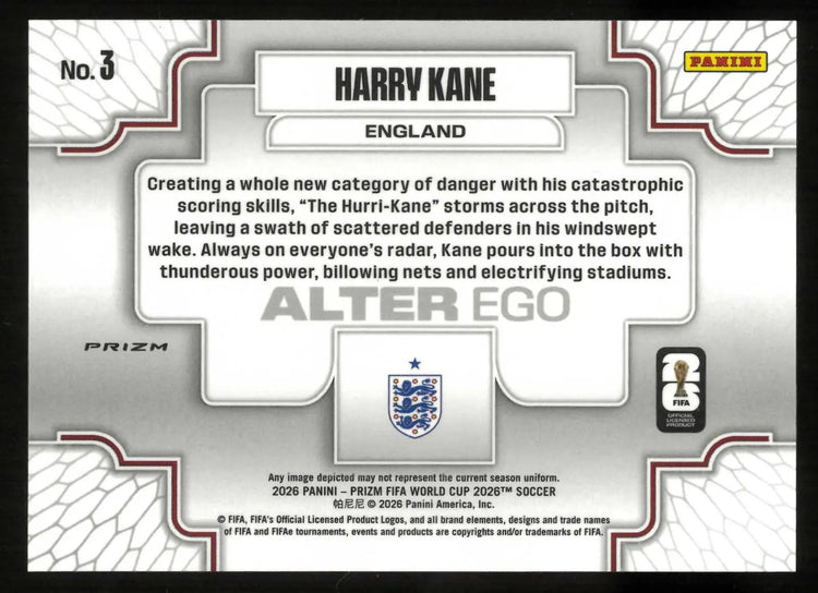 2026 Panini Prizm FIFA World Cup Harry Kane Alter Ego 