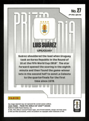 2026 Panini Prizm FIFA World Cup Luis Suarez Prizmania 