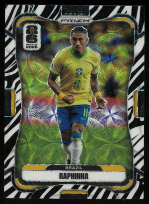 2026 Panini Prizm FIFA World Cup Raphinha Choice Zebra Prizm 