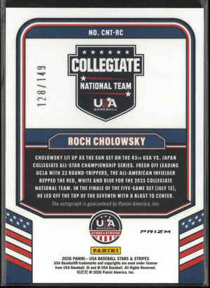 2026 Panini USA Baseball Stars & Stripes Autograph Roch Cholowsky Auto /149 