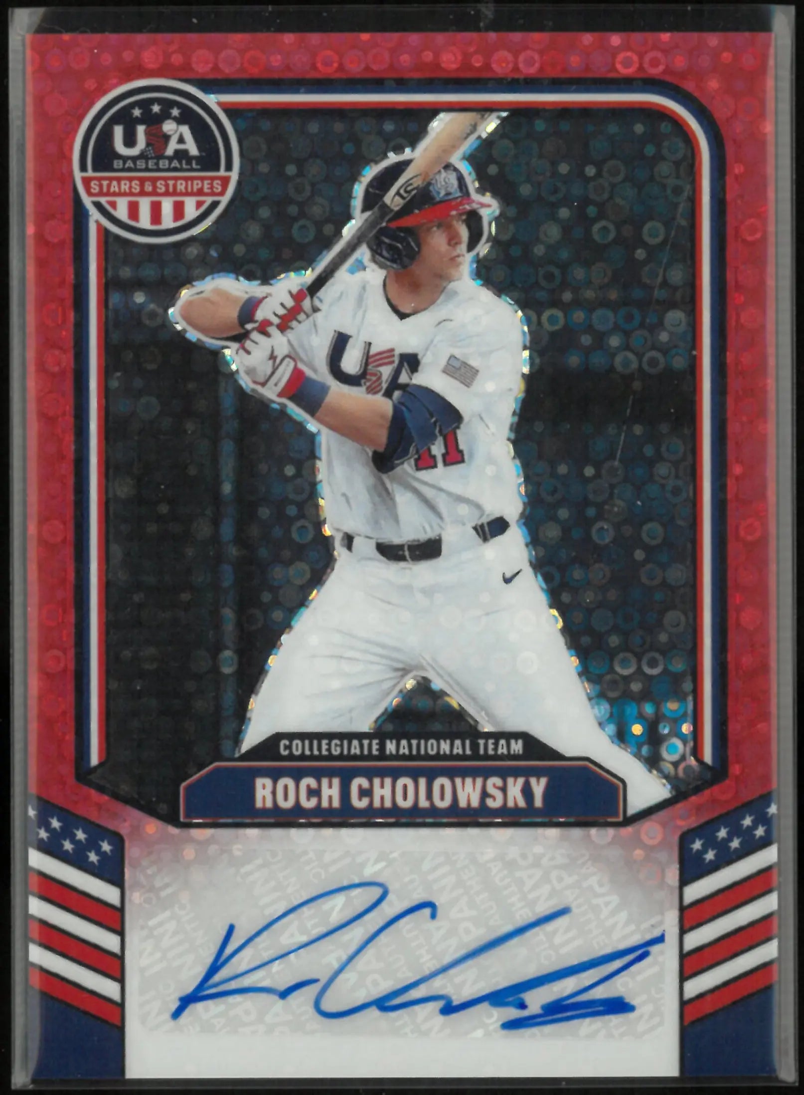 2026 Panini USA Baseball Stars & Stripes Autograph Roch Cholowsky Auto Red /25 