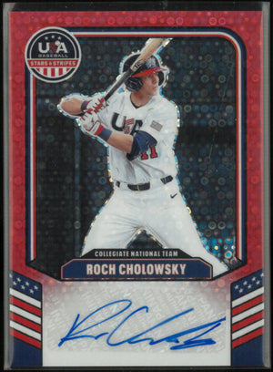 2026 Panini USA Baseball Stars & Stripes Autograph Roch Cholowsky Auto Red /25 