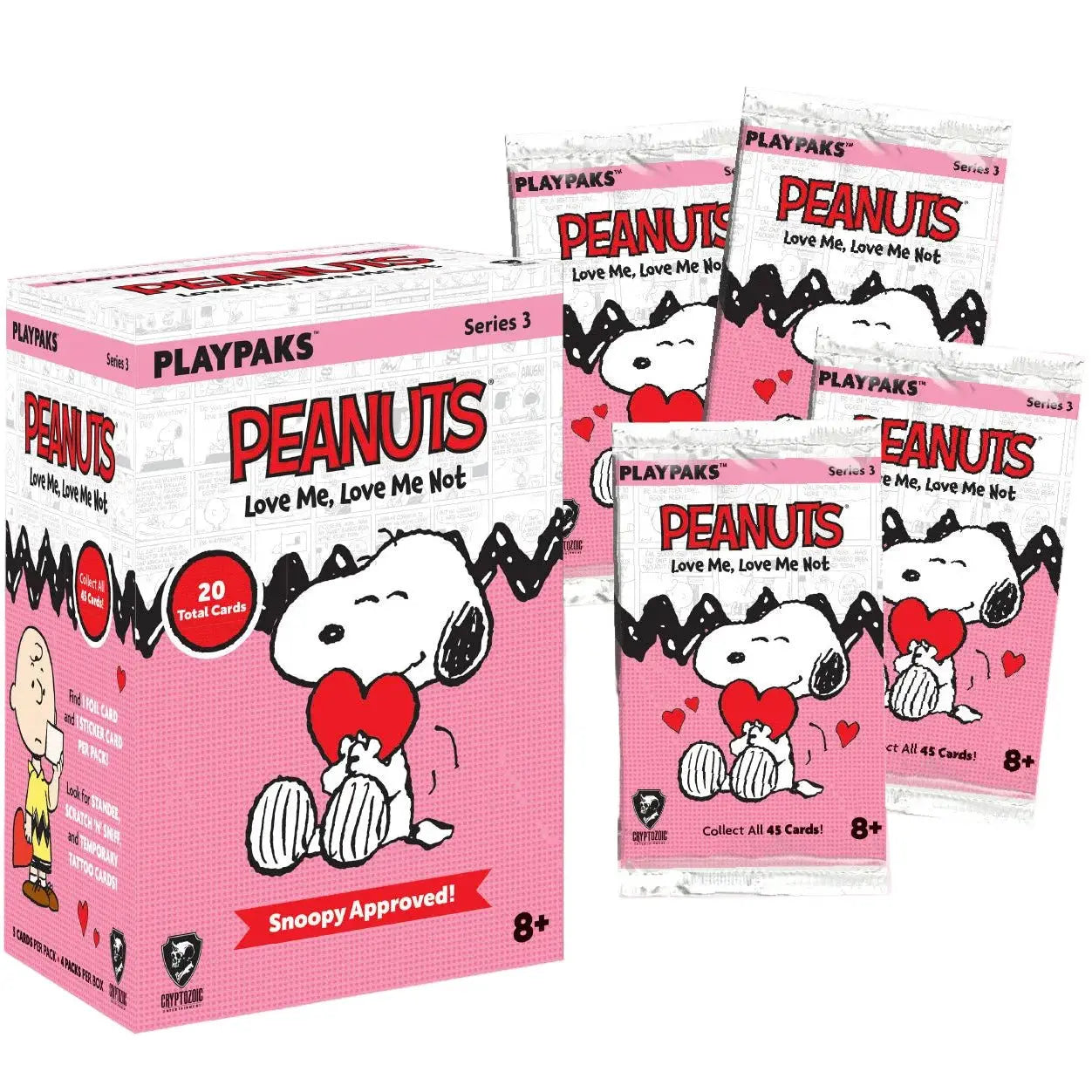 2026 Peanuts Playpaks Love Me, Love Me Not 4-Pack Blaster Box 