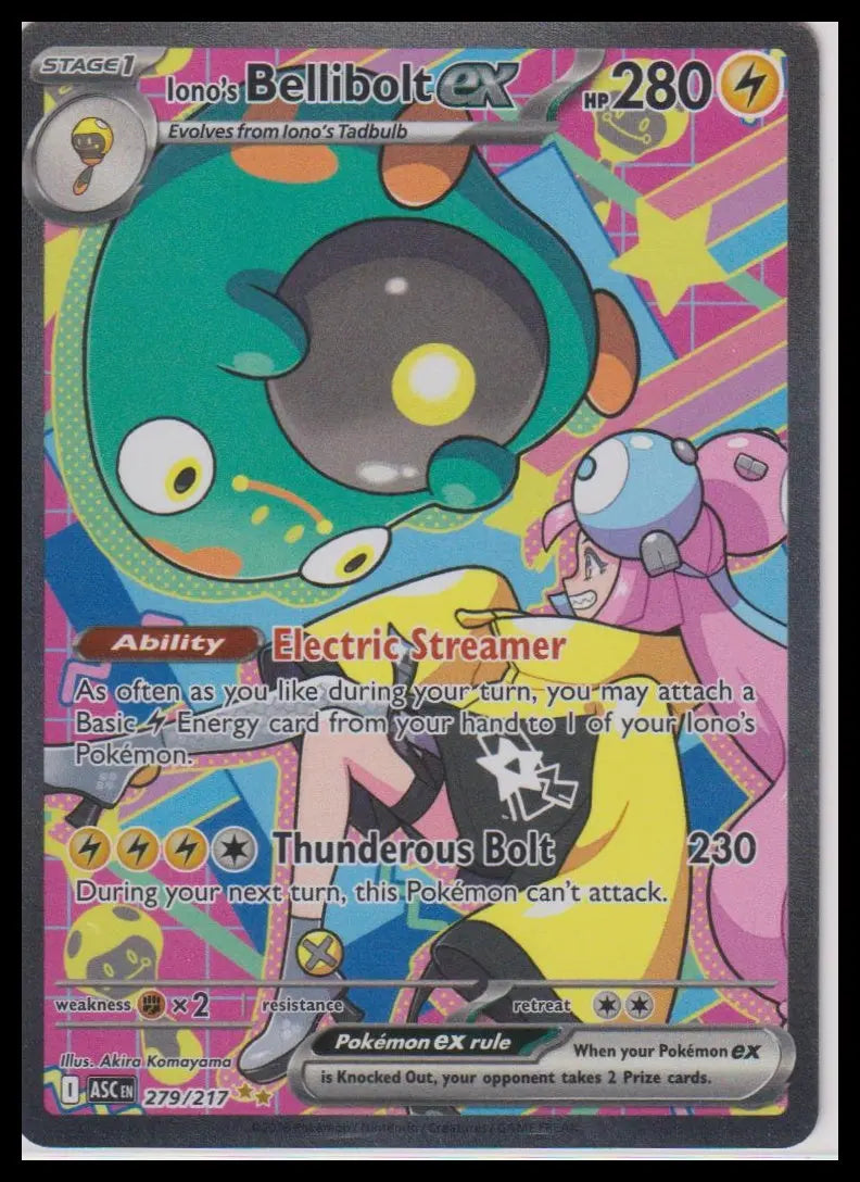 2026 Pokemon Ascended Heroes Iono's Bellibolt ex SIR 279/217 