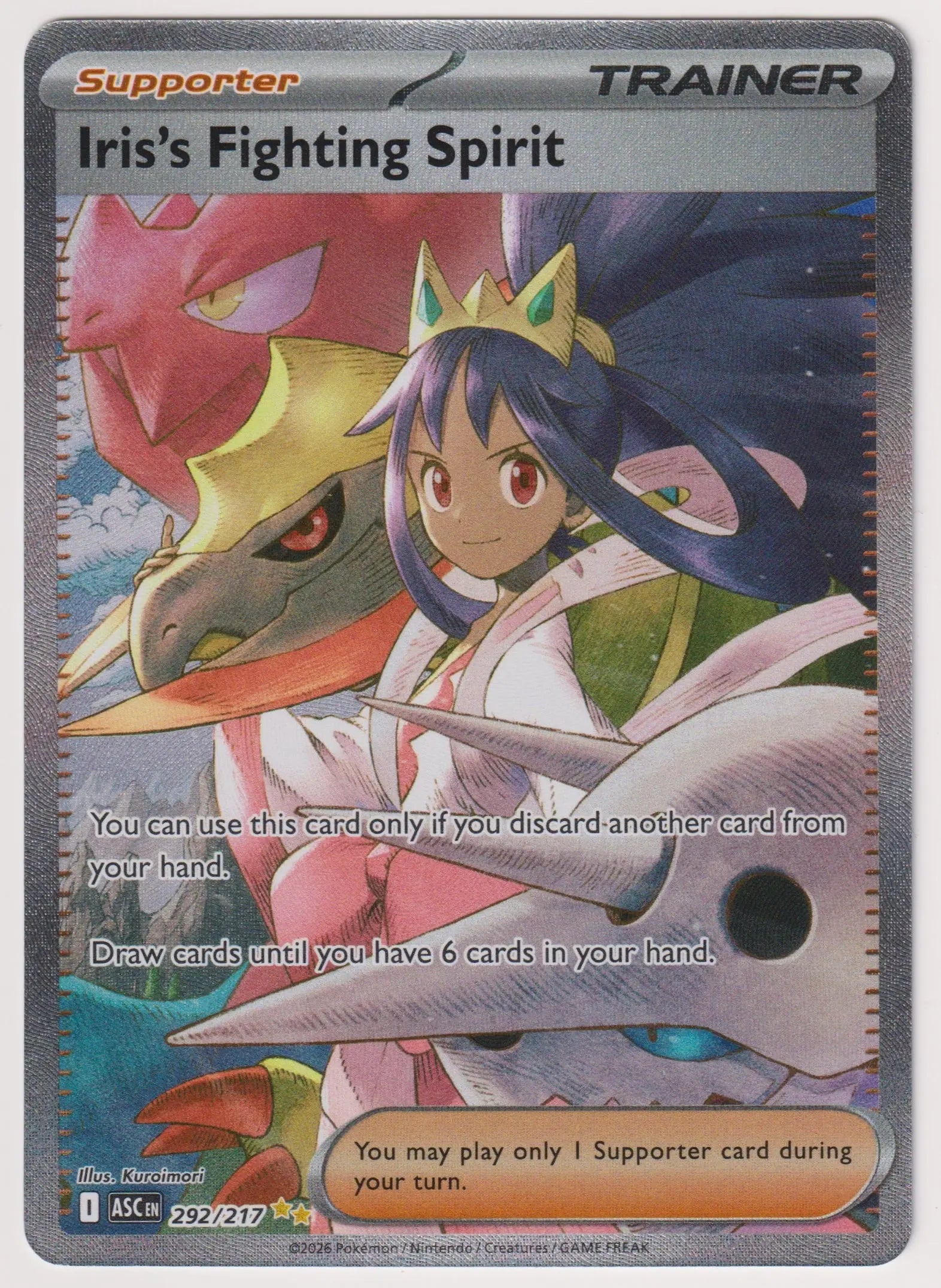 2026 Pokemon Ascended Heroes Iris's Fighting Spirit SIR 292/217 