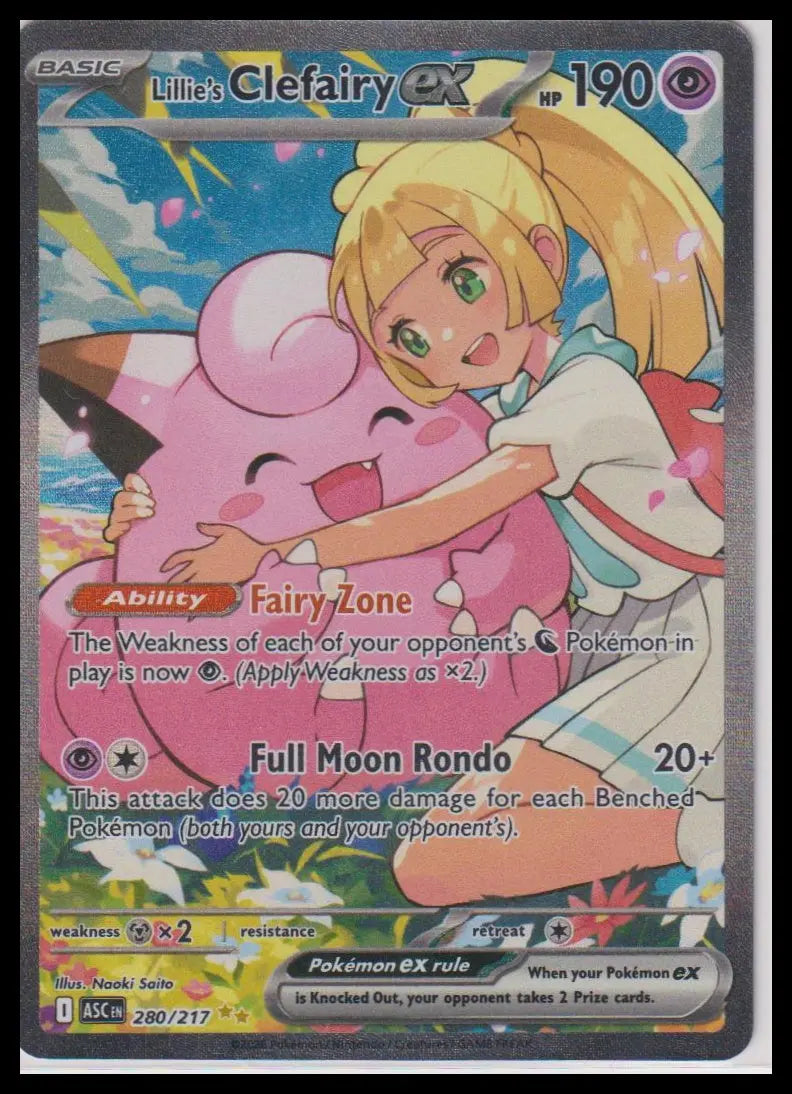 2026 Pokemon Ascended Heroes Lillie's Clefairy ex SIR 280/217 (A) 