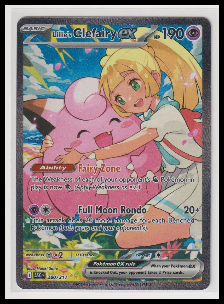 2026 Pokemon Ascended Heroes Lillie's Clefairy ex SIR 280/217 (B) 