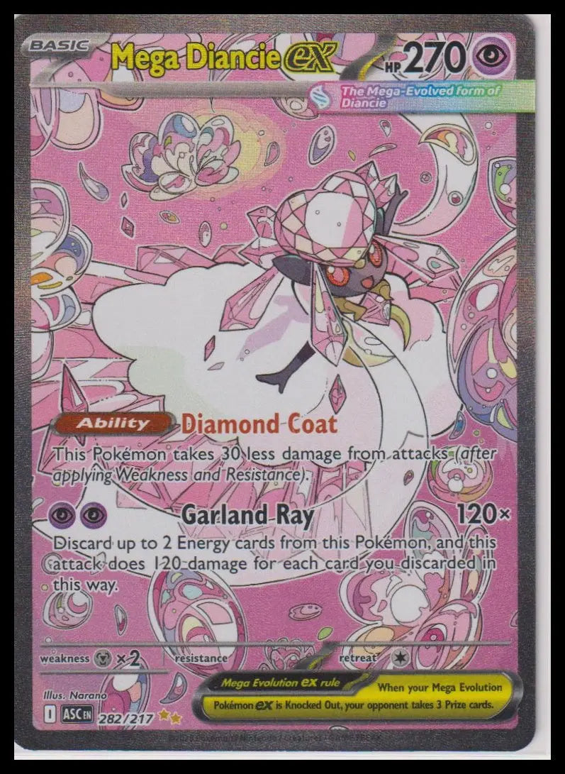 2026 Pokemon Ascended Heroes Mega Diancie ex Secret Illustration Rare 282/217 
