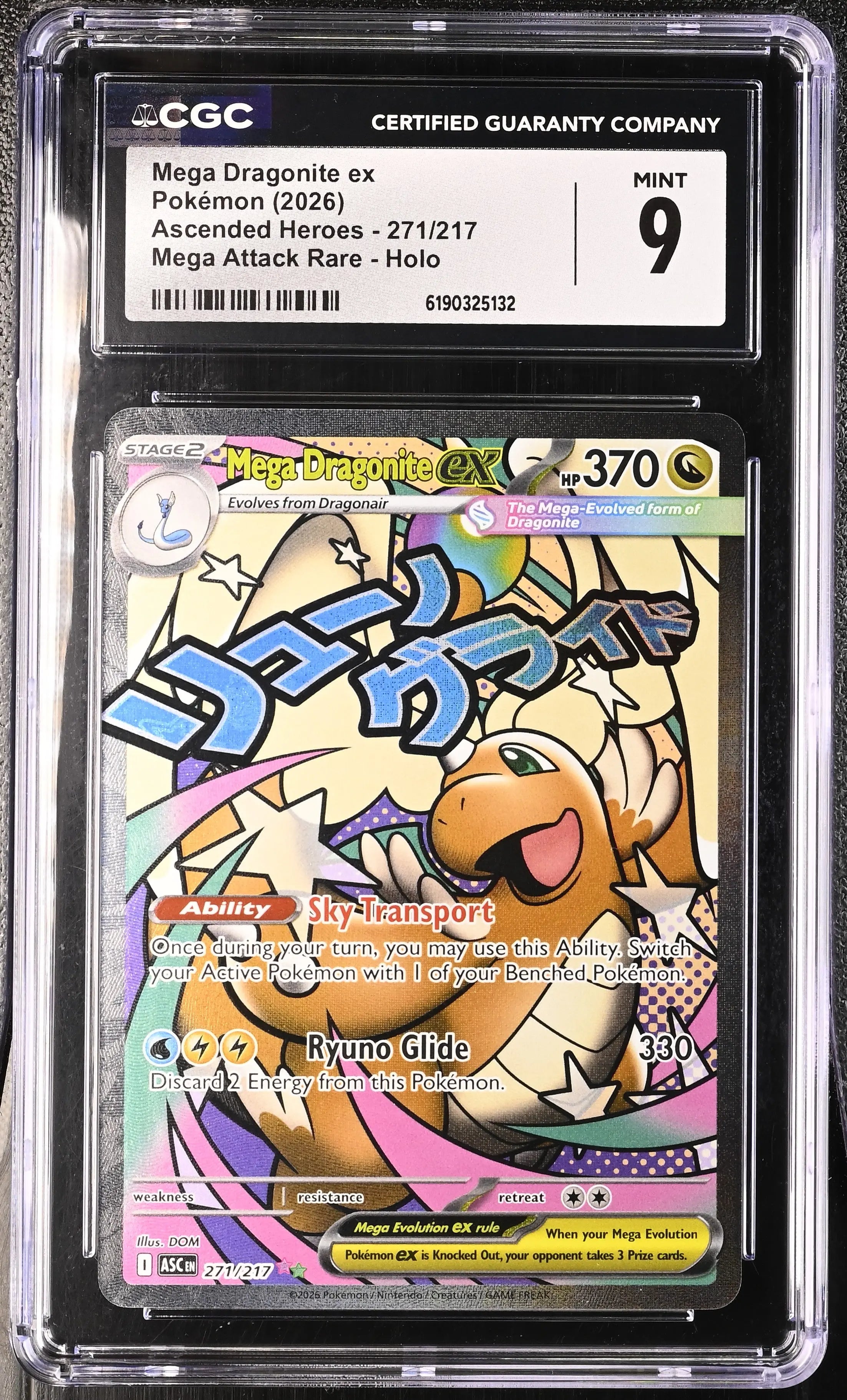 2026 Pokemon Ascended Heroes Mega Dragonite ex 271/217 Mega Attack Rare CGC 9 