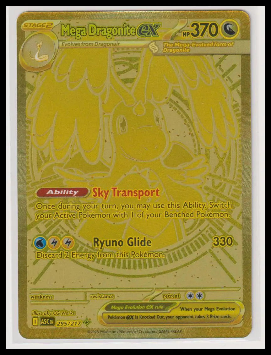 2026 Pokemon Ascended Heroes Mega Dragonite ex Mega Hyper Rare 295/217 