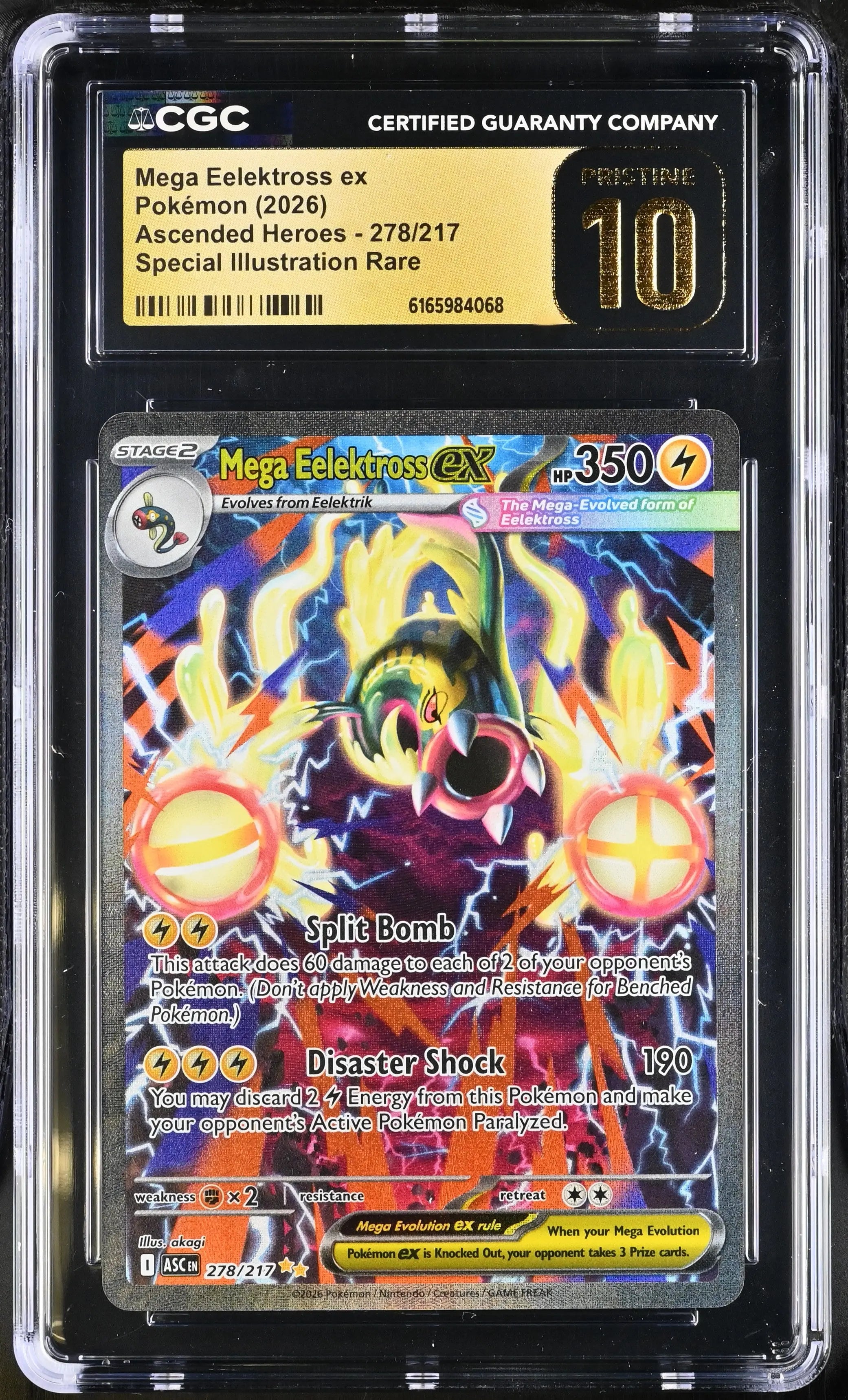 2026 Pokemon Ascended Heroes Mega Eelektross ex SIR 278/217 CGC 10 