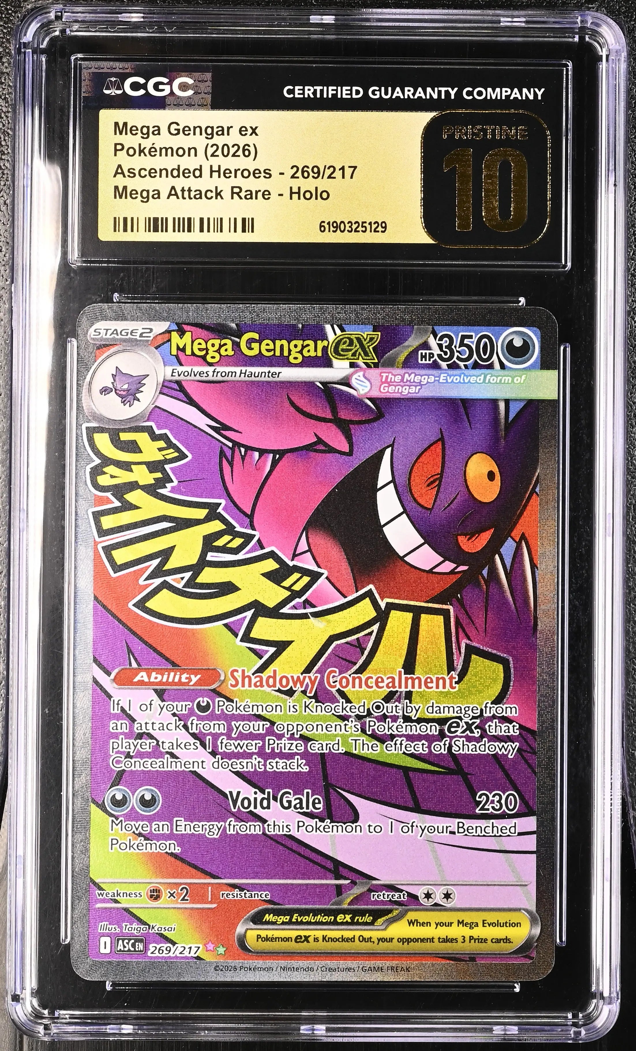 2026 Pokemon Ascended Heroes Mega Gengar ex Mega Attack Rare CGC 10 