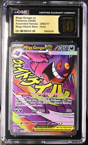 2026 Pokemon Ascended Heroes Mega Gengar ex Mega Attack Rare CGC 10 