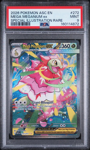 2026 Pokemon Ascended Heroes Mega Meganium Ex SIR 272/217 PSA 9 