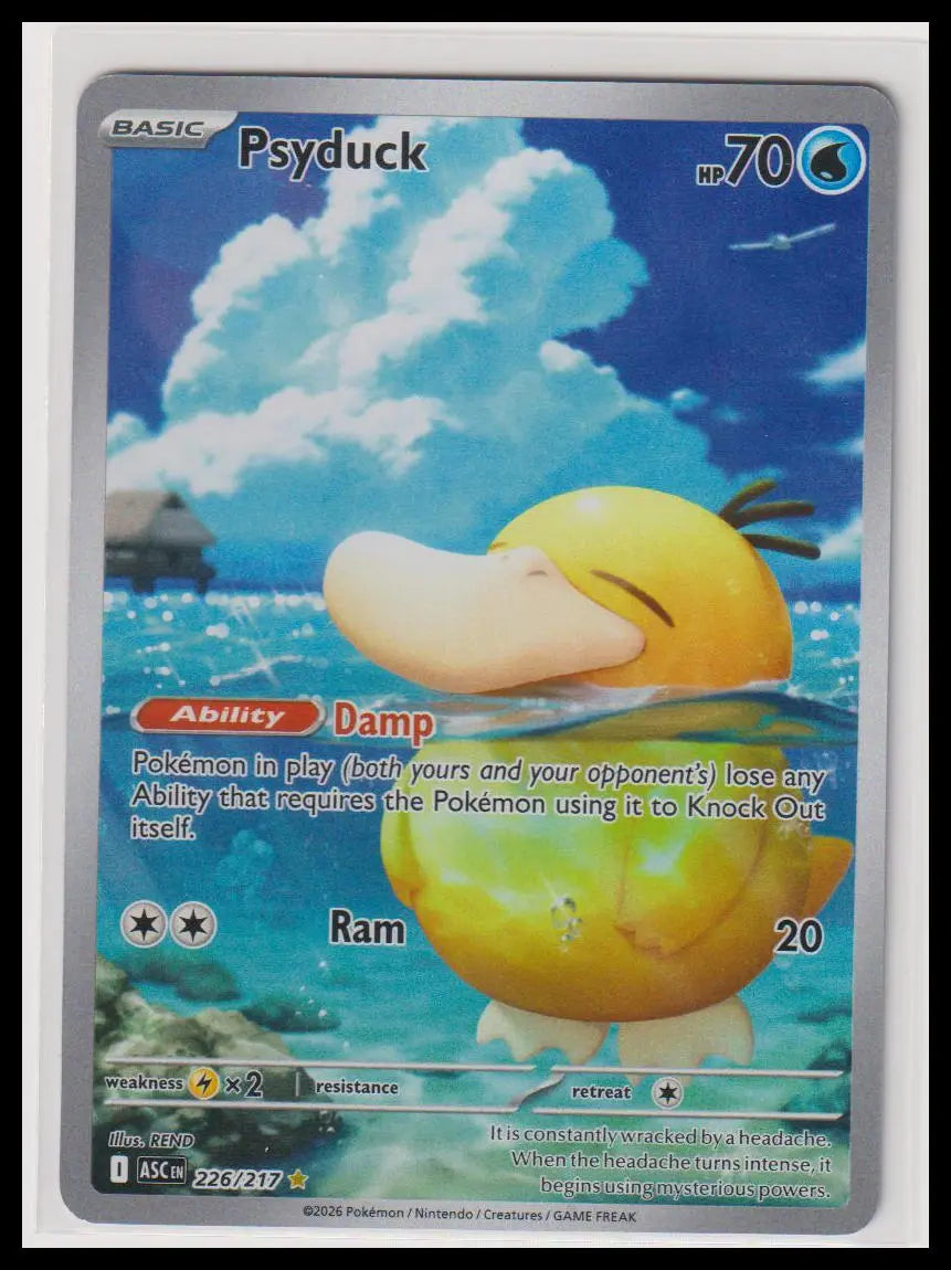 2026 Pokemon Ascended Heroes Psyduck Illustration Rare 226/217 