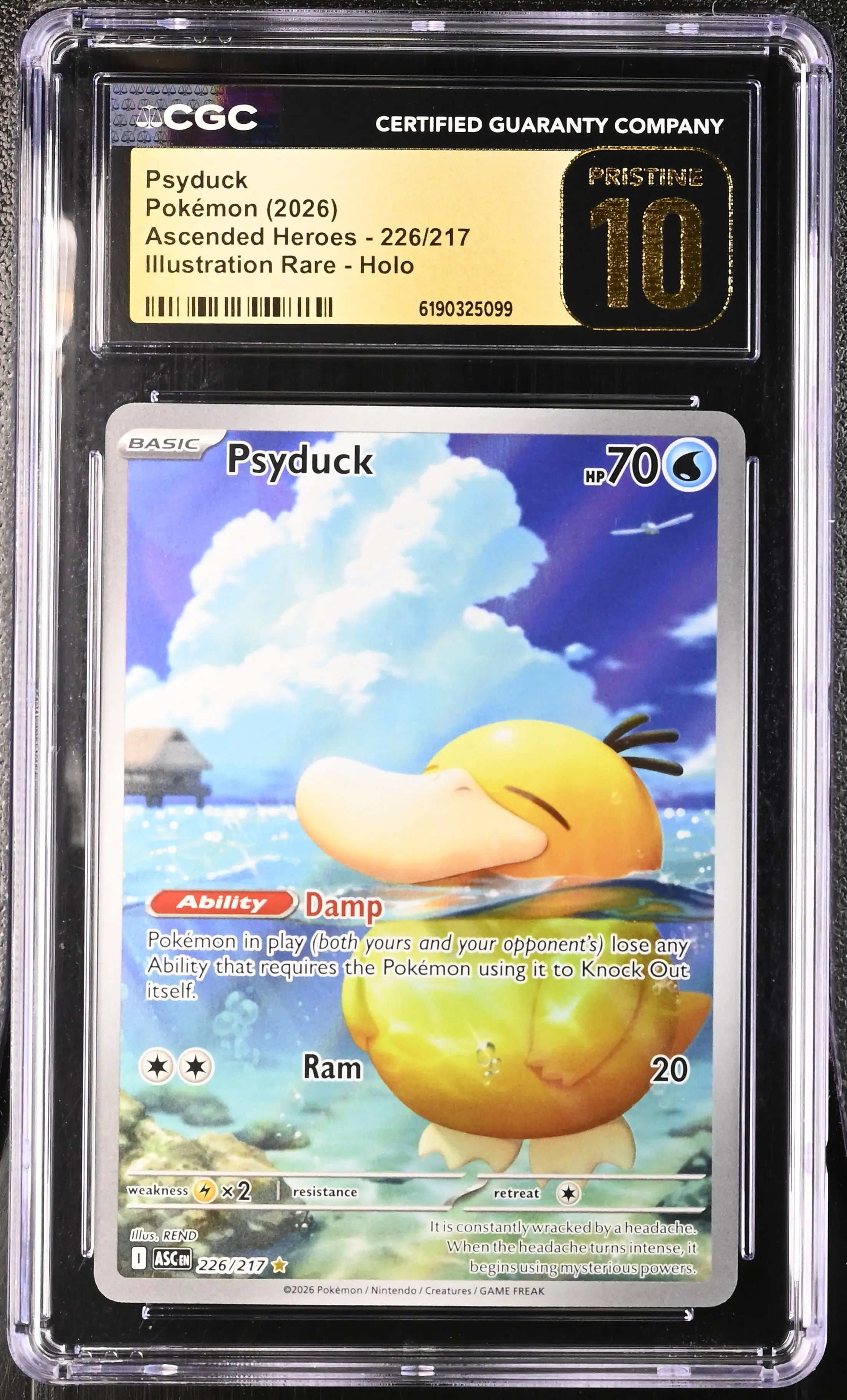 2026 Pokemon Ascended Heroes Psyduck Illustration Rare 226/217 CGC 10 