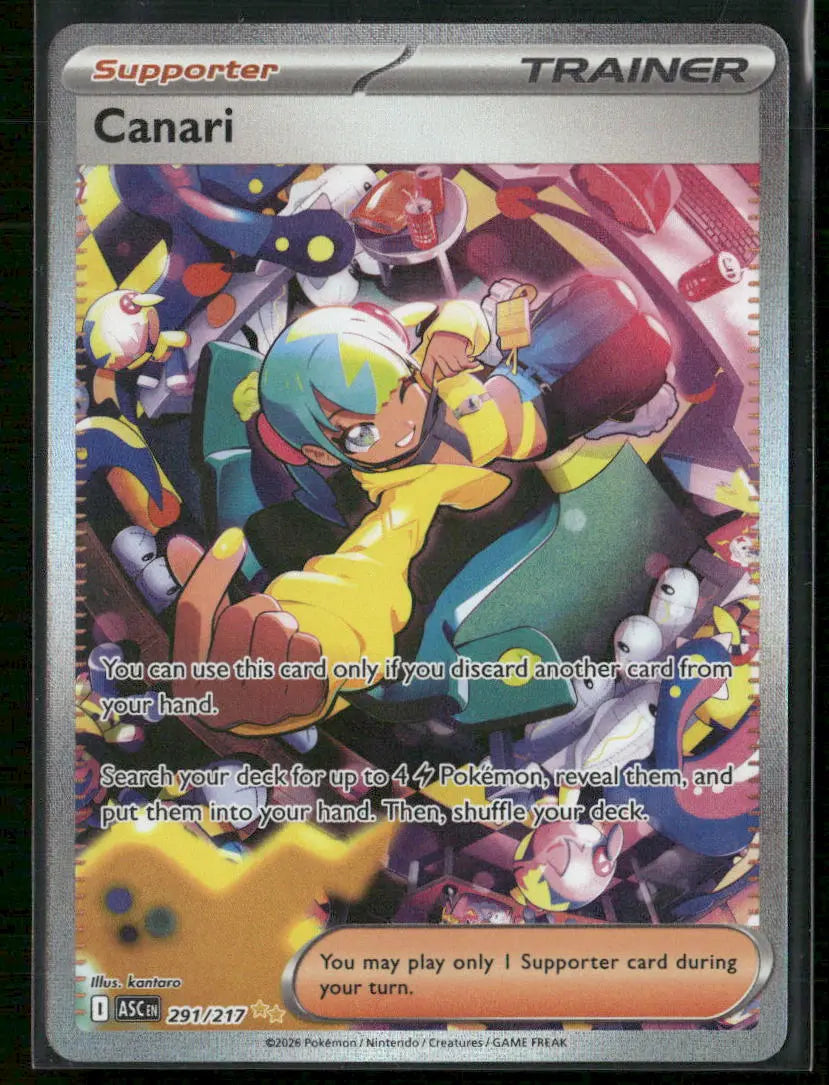 2026 Pokemon Ascended Heroes Special Illustration Rare Canari 291/217 