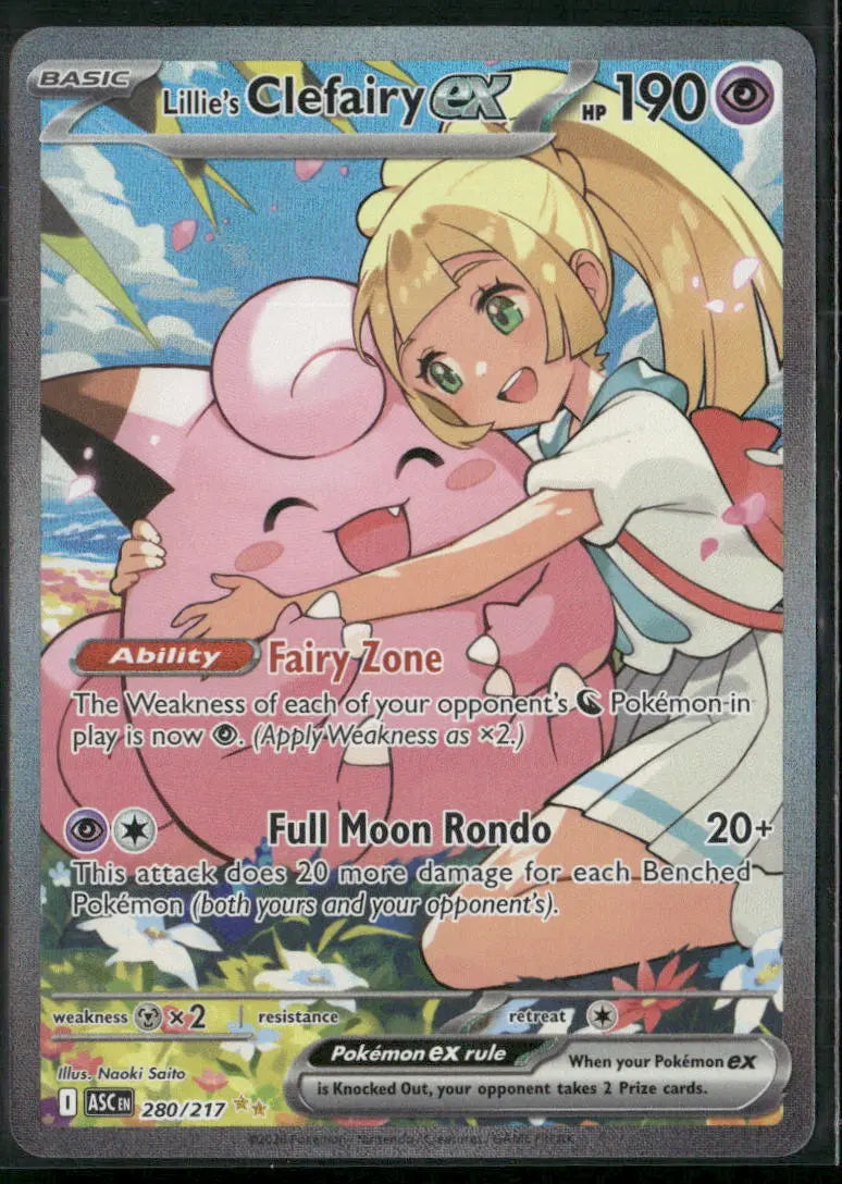 2026 Pokemon Ascended Heroes Special Illustration Rare Lillie's Clefairy ex 280/217 
