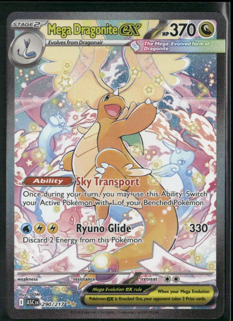 2026 Pokemon Ascended Heroes Special Illustration Rare Mega Dragonite ex 290/217 