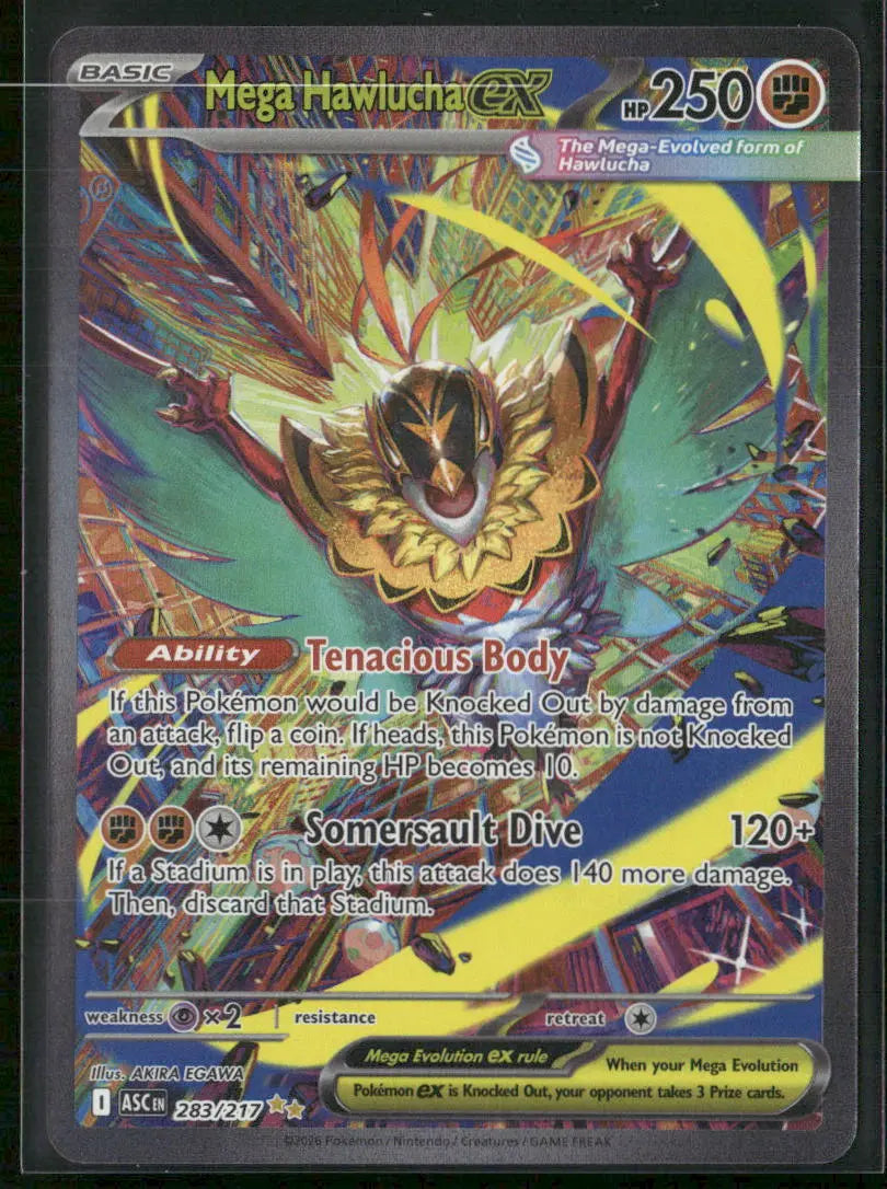 2026 Pokemon Ascended Heroes Special Illustration Rare Mega Hawlucha ex 283/217 