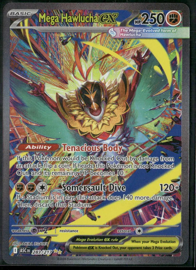 2026 Pokemon Ascended Heroes Special Illustration Rare Mega Hawlucha ex 283/217 