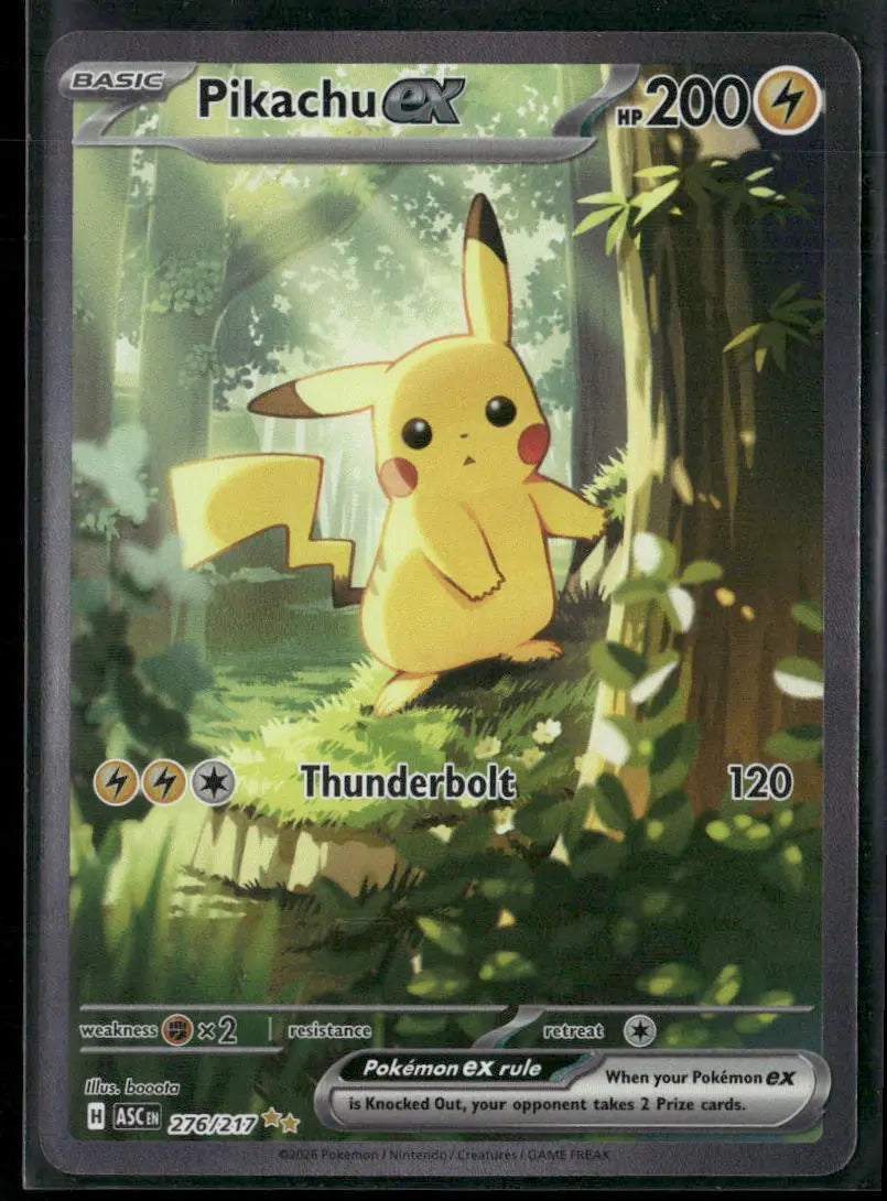 2026 Pokemon Ascended Heroes Special Illustration Rare Pikachu ex 276/217 