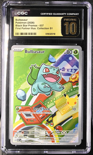 2026 Pokemon Black Star Promos Bulbasaur 037 CGC 10 