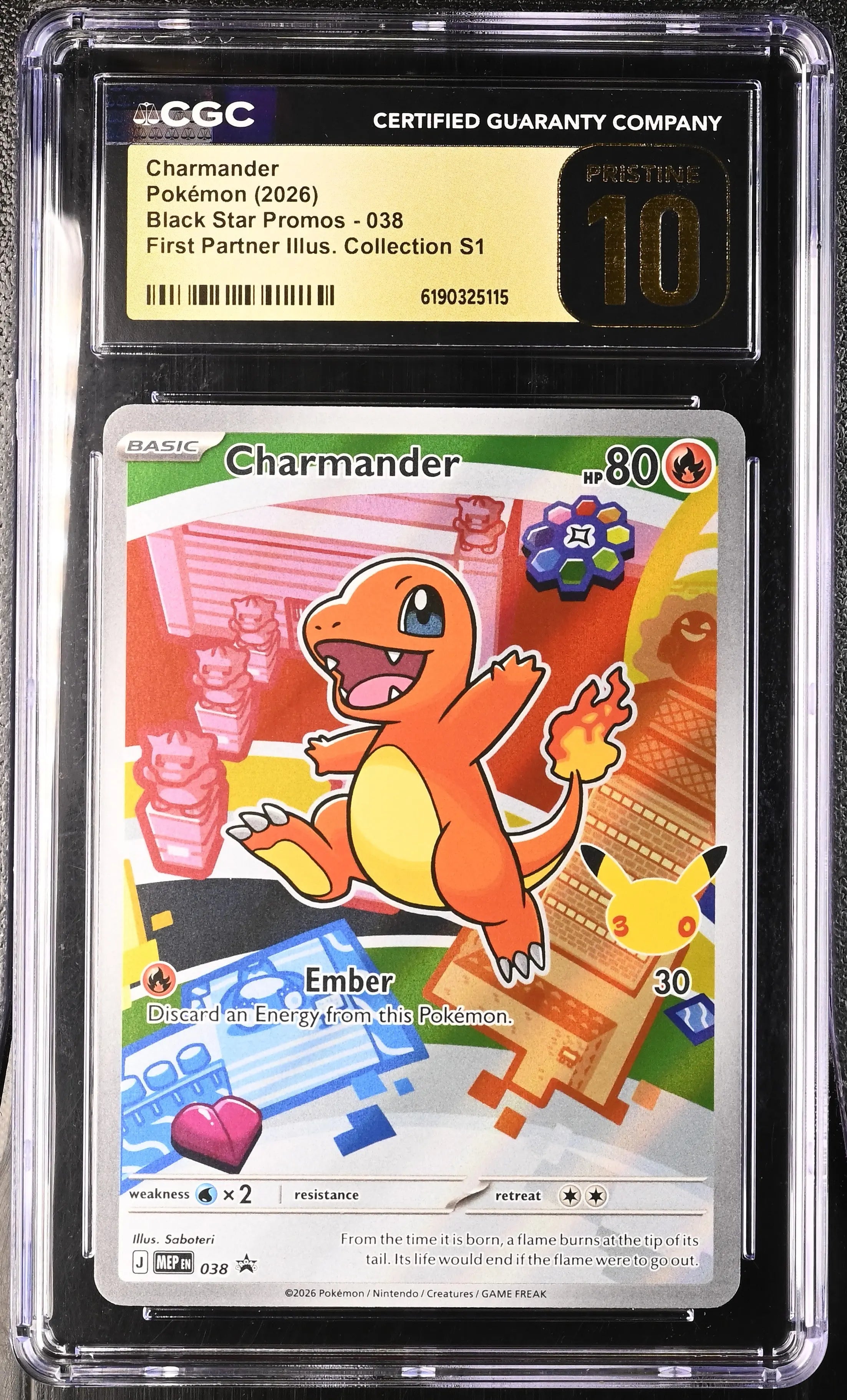 2026 Pokemon Black Star Promos Charmander 038CGC 10 