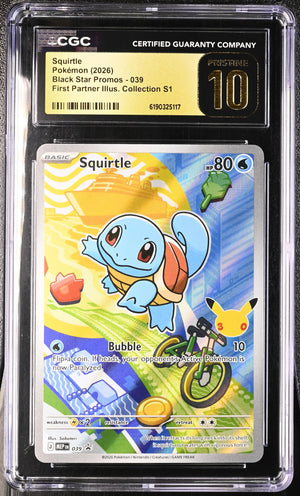 2026 Pokemon Black Star Promos Squirtle 039 CGC 10 