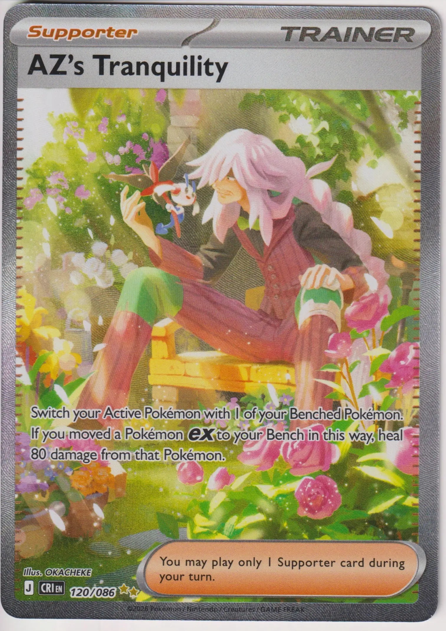 2026 Pokemon Chaos Rising AZ's Tranquility Special Illustration Rare 120/86 