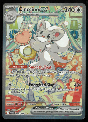 2026 Pokemon Chaos Rising Cinccino ex Special Illustration Rare 119/086 