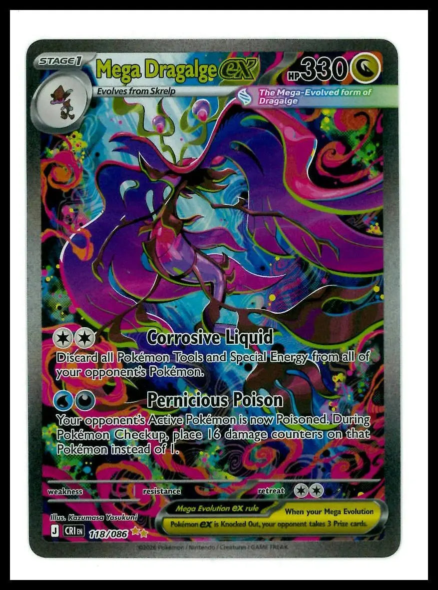 2026 Pokemon Chaos Rising Mega Dragalage ex SIR 118/086 