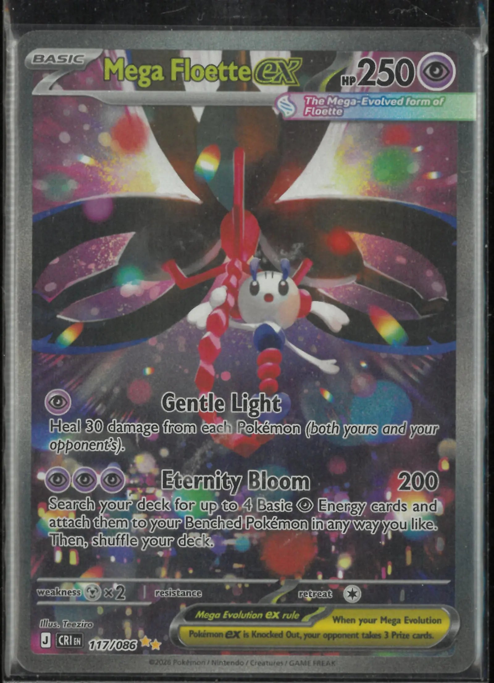 2026 Pokemon Chaos Rising Mega Floette ex 117/86 Secret Illustration Rare 