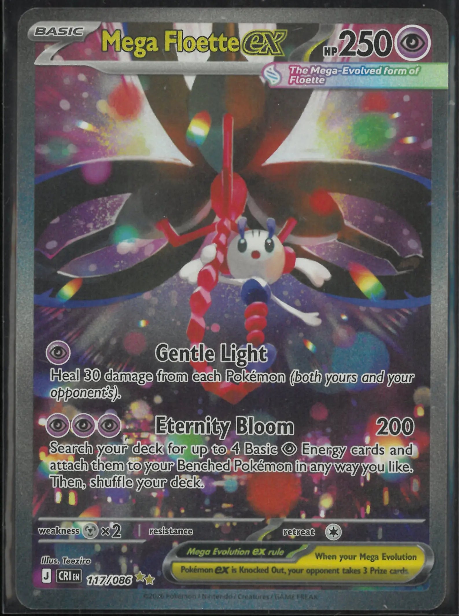 2026 Pokemon Chaos Rising Mega Floette ex 117/86 Secret Illustration Rare 