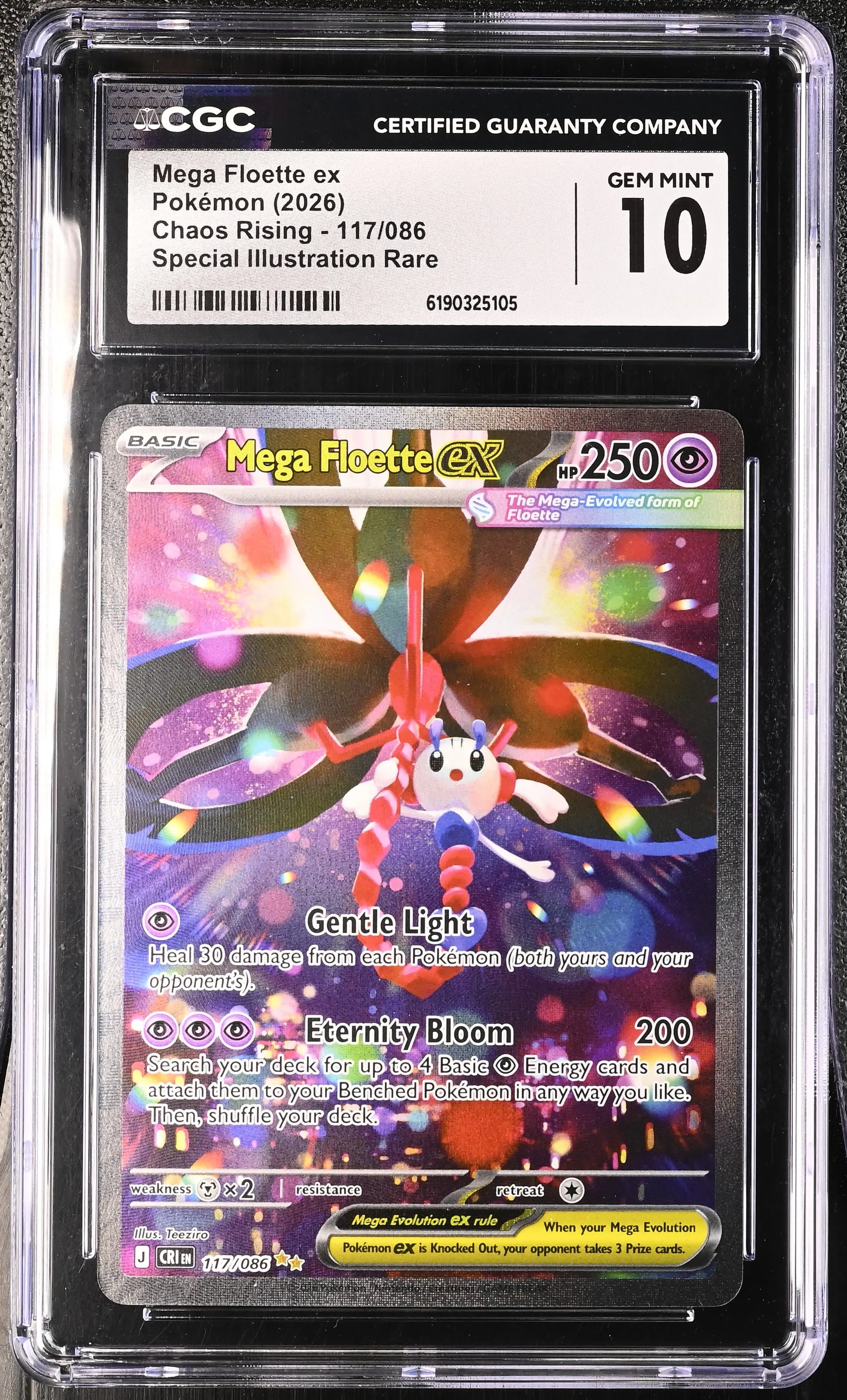 2026 Pokemon Chaos Rising Mega Floette ex SIR 117/086 CGC 10 