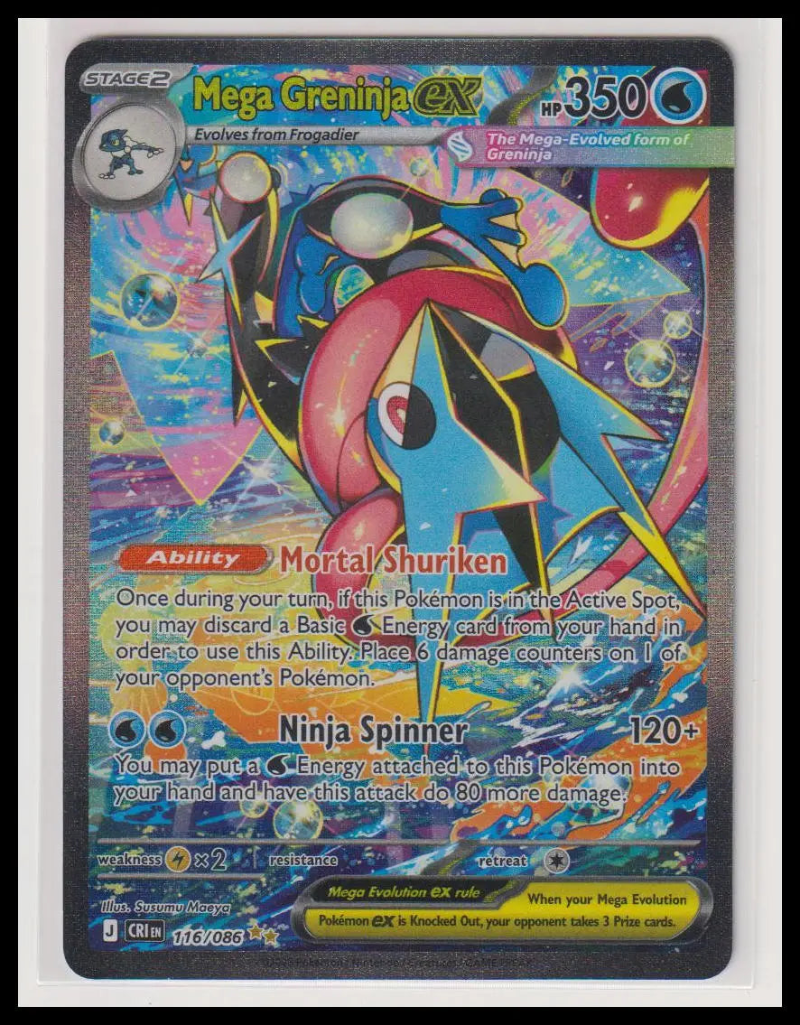 2026 Pokemon Chaos Rising Mega Greninja ex Secret Illustration Rare 116/086 