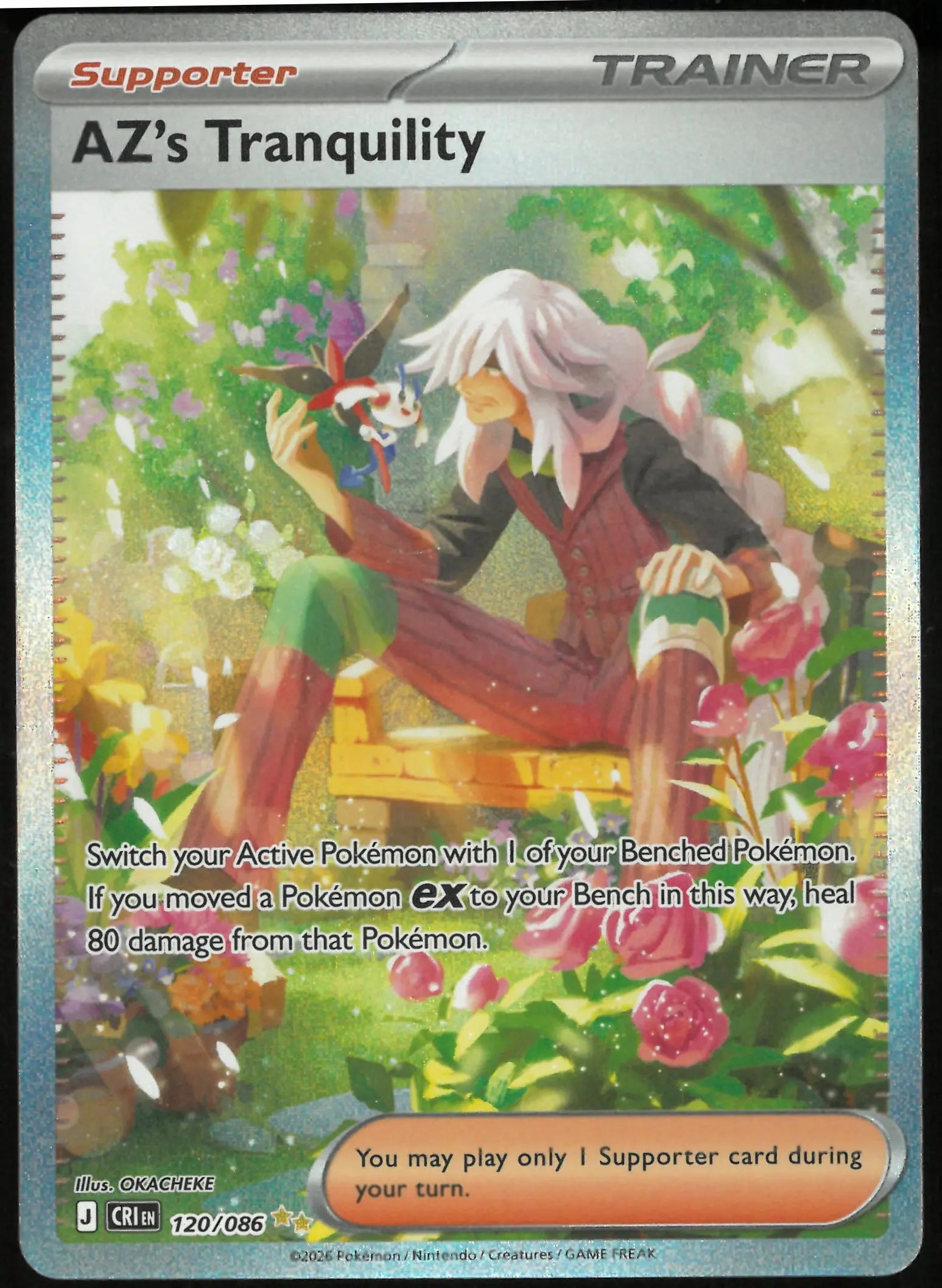 2026 Pokemon Chaos Rising Special Illustration Rare AZ's Tranquility 120/086 
