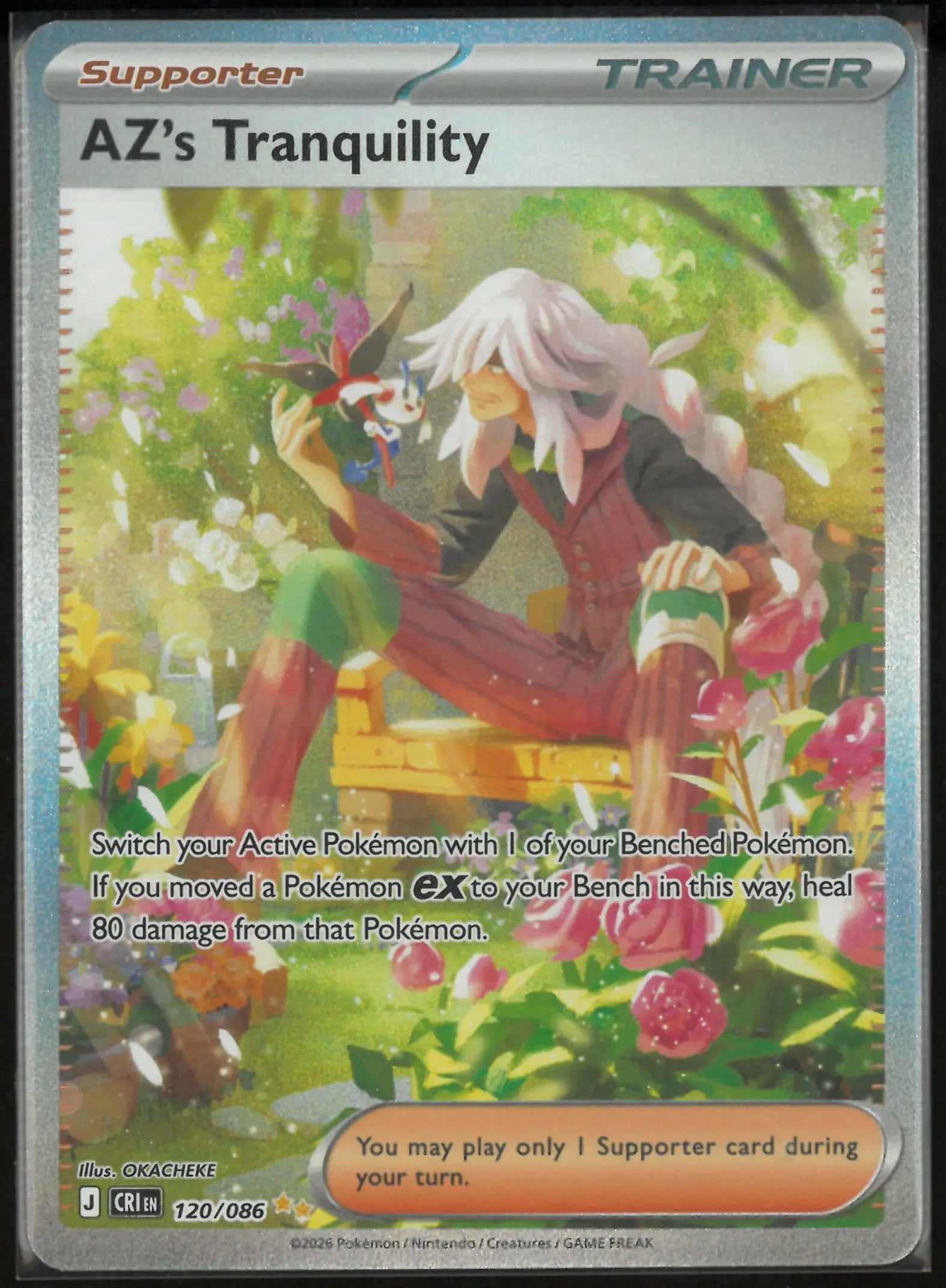 2026 Pokemon Chaos Rising Special Illustration Rare AZ's Tranquility 120/086 