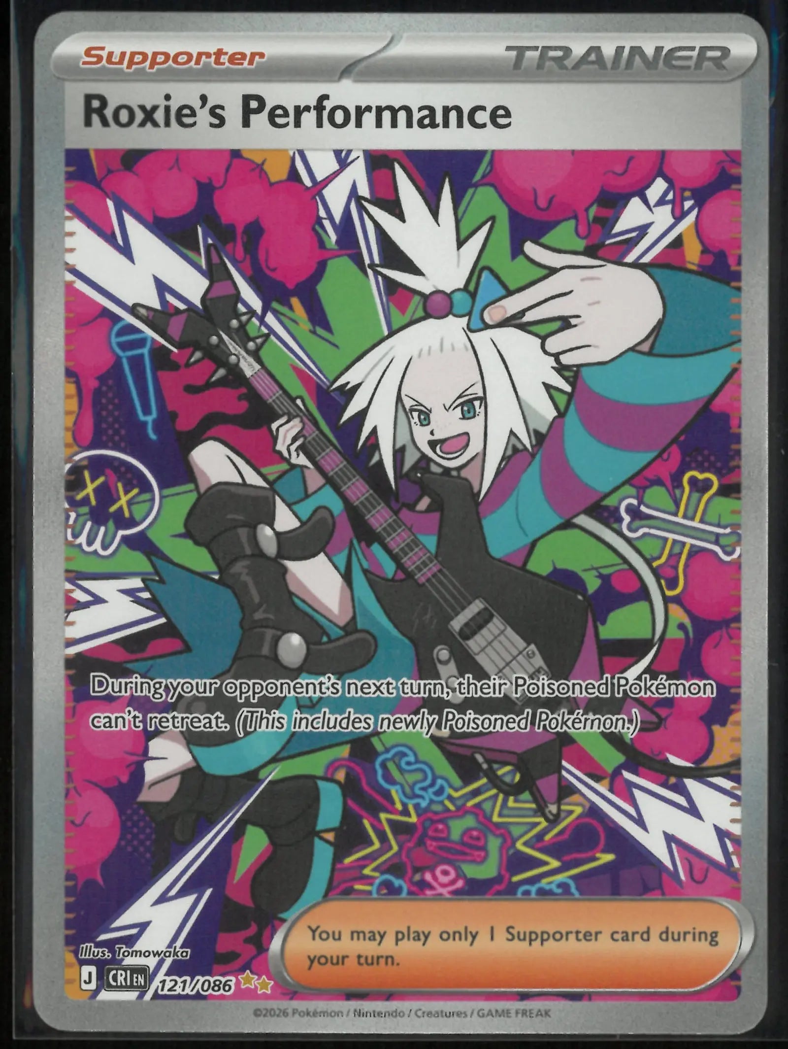2026 Pokemon Chaos Rising Special Illustration Rare Roxie's Performance 121/086 