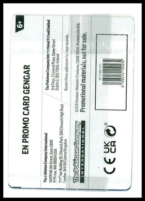 2026 Pokemon EB Games Exclusive Promo Gengar 050/088 