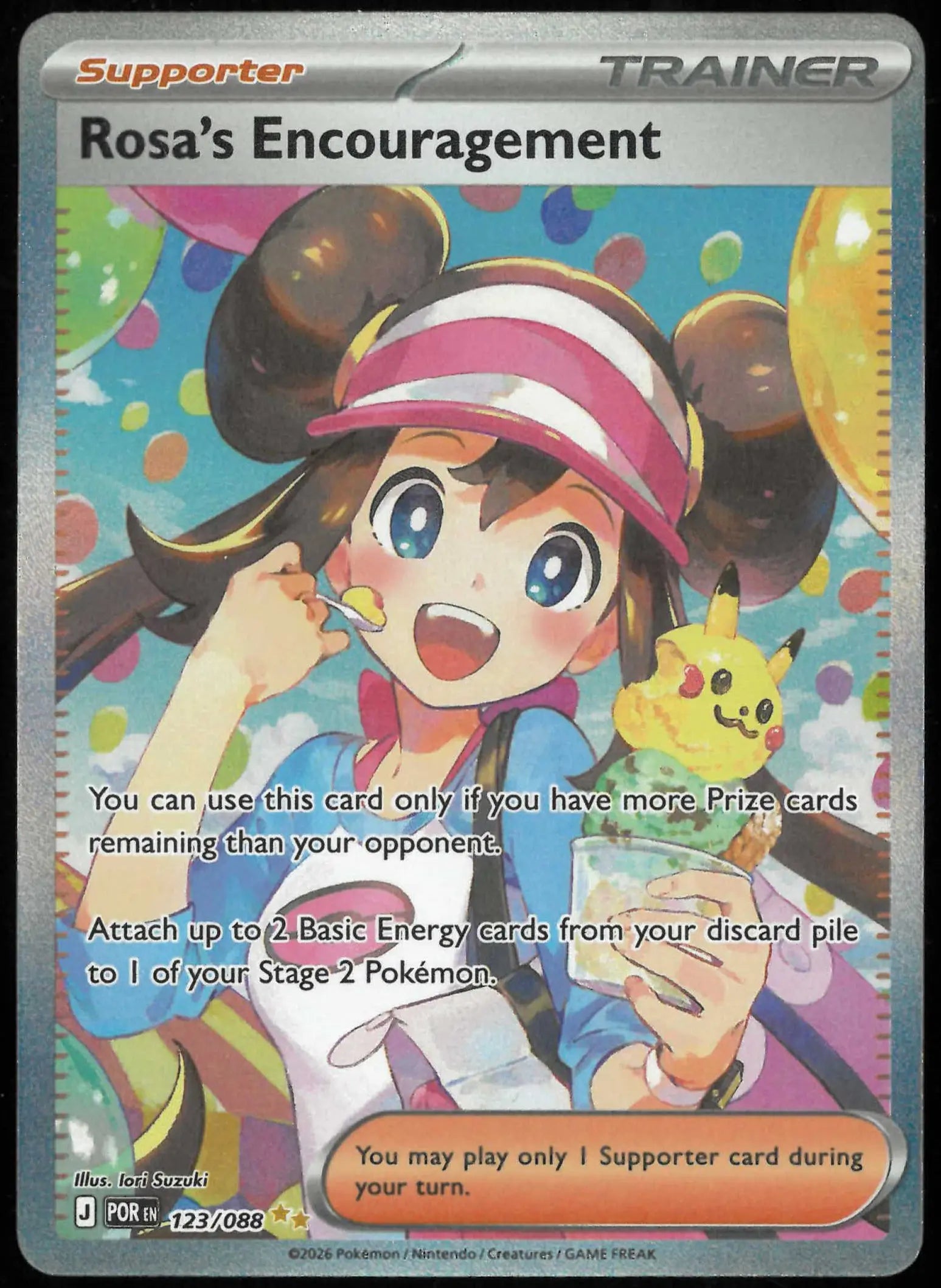 2026 Pokemon ME Perfect Order Rosa's Encouragement SIR 123/088 