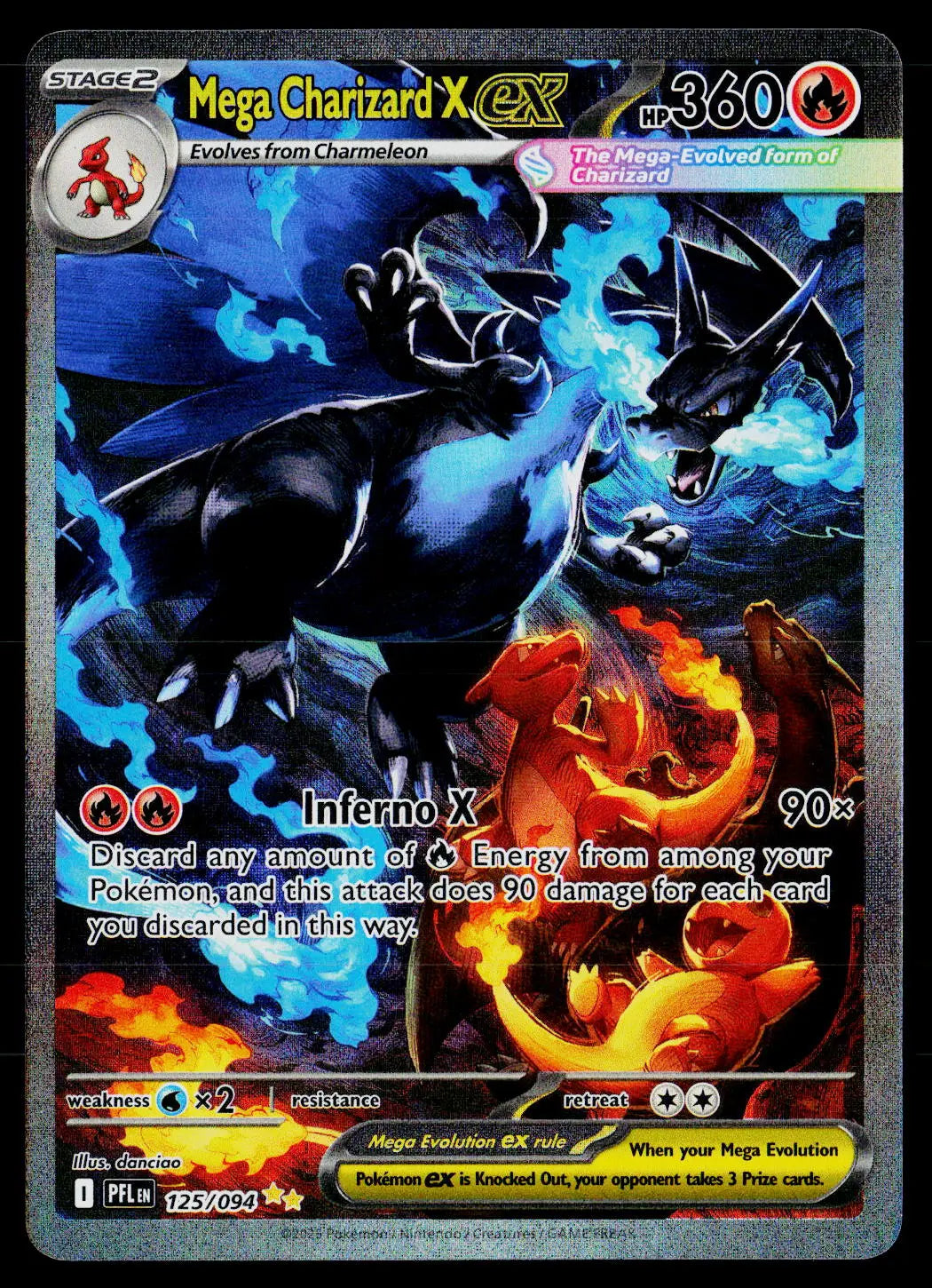 2026 Pokemon ME02 Phantasmal Flames 125/094 Mega Charizard X ex SIR 