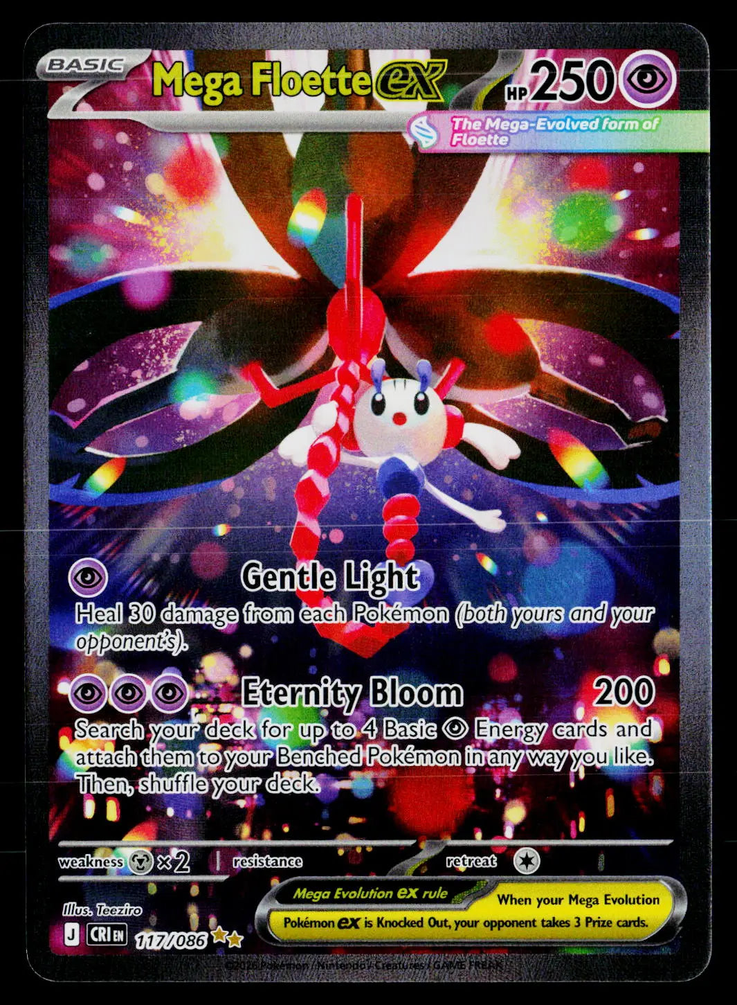 2026 Pokemon ME04 Chaos Rising #117/086 Mega Floette ex SIR 