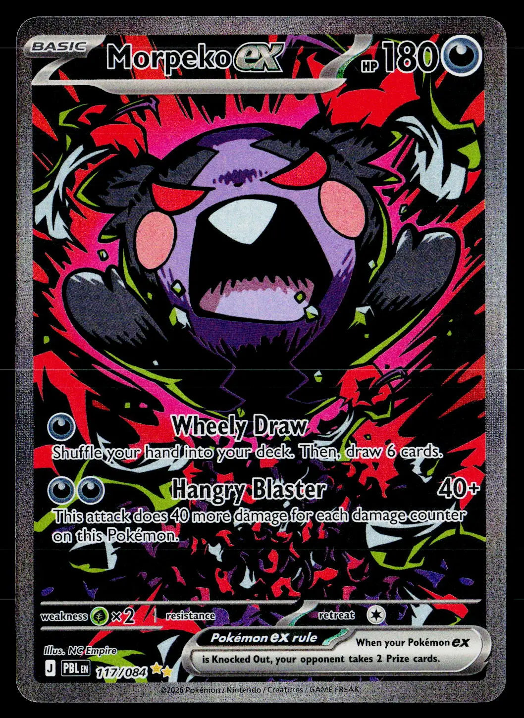 2026 Pokemon ME05 Pitch Black #117/084 Morpeko ex SIR 