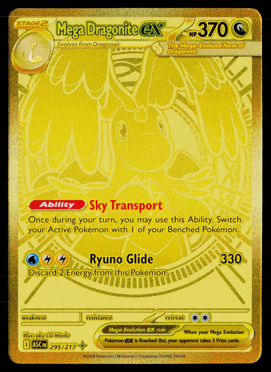 2026 Pokemon ME2.5 Ascended Heroes 295/217 Mega Dragonite ex Hyper Rare 