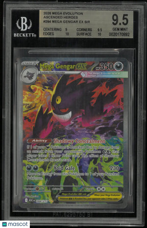 2026 Pokemon Mega Evolution Ascended Heroes Mega Gengar ex SIR 284/217 BGS 9.5 