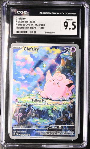 2026 Pokemon Perfect Order Clefairy Illustration Rare 094/088 CGC 9.5 
