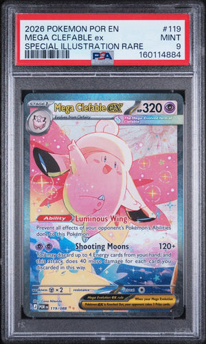 2026 Pokemon Perfect Order Mega Clefable Ex SIR 119/088 PSA 9 