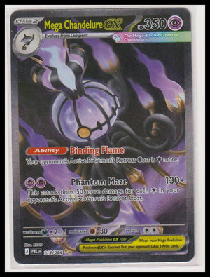 2026 Pokemon Pitch Black Mega Chandelure ex Secret Illustration Rare 115/084 